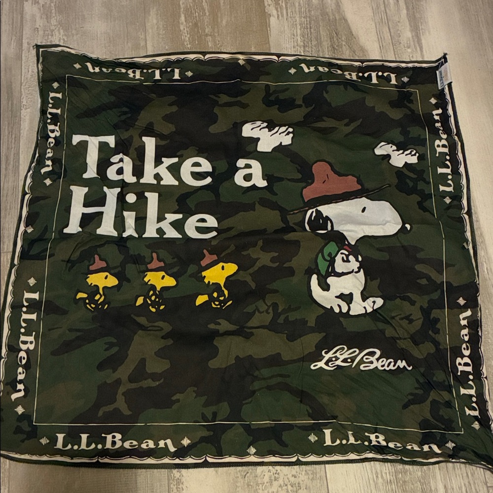 L.L. Bean x Snoopy Camouflage Bandana NWOT